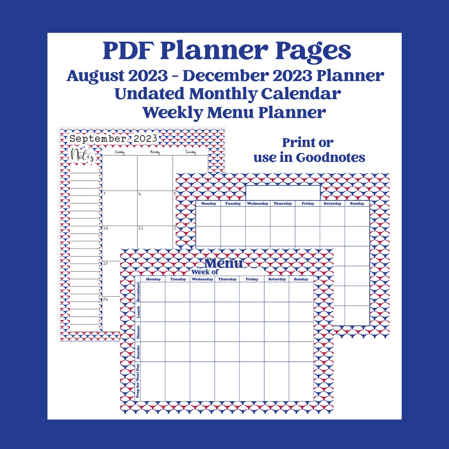 Steer Planner Pages